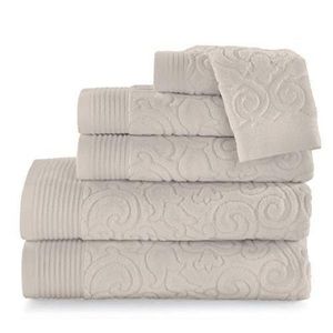 Portugal Imported Embroidered 6PC Bath Towel Set